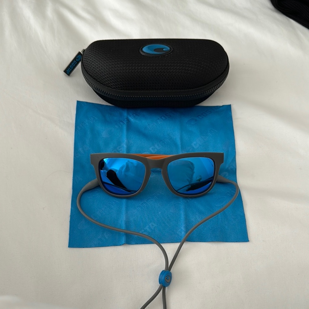 Costa Blue and Gray Sunglasses with Modern Design